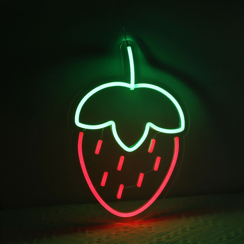 cute strawberry neon sign for Bedroom Living Room Decoration Party Festival