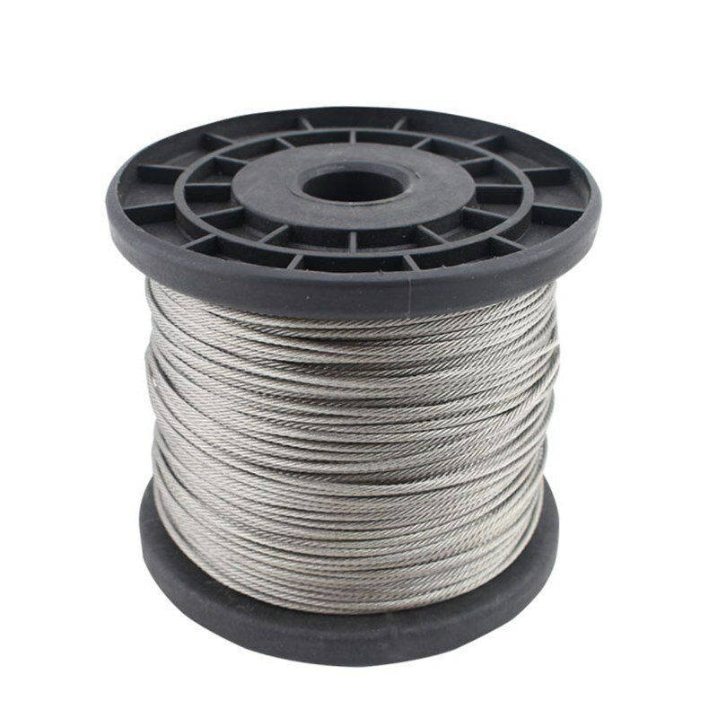 1.0mm Diameter 10Meters Stainless Steel Wire Rope Flexible Cable Fishing Rope Waterproof Antirust Lifting Cable