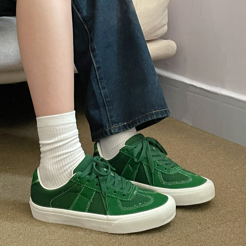 Joiints الأخضر سكيت أحذية الجلد المدبوغ قماش أحذية مريحة تنفس الجلود أحذية رياضية غير رسمية للجنسين المراهقين تنس
