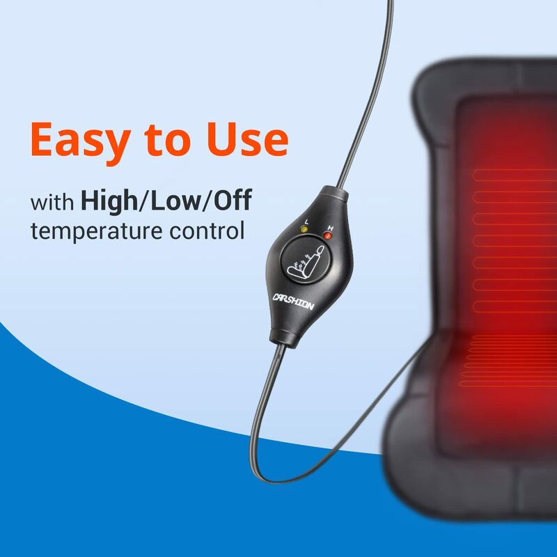 Heated Seat Cushion Cover with Fast-Heating Technology Soft Material for Back Waist Thighs to Reduce Stress