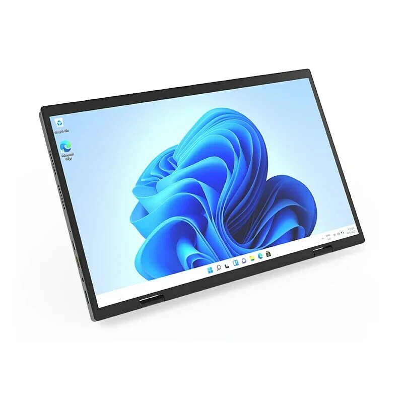 Dual Touch Screen 14" 360°Portable Foldable Monitor 1080P FHD IPS 12th Gen Intel N95 Windows 11 2*USB3.0 2*Type-C 1*Mini Hdmi