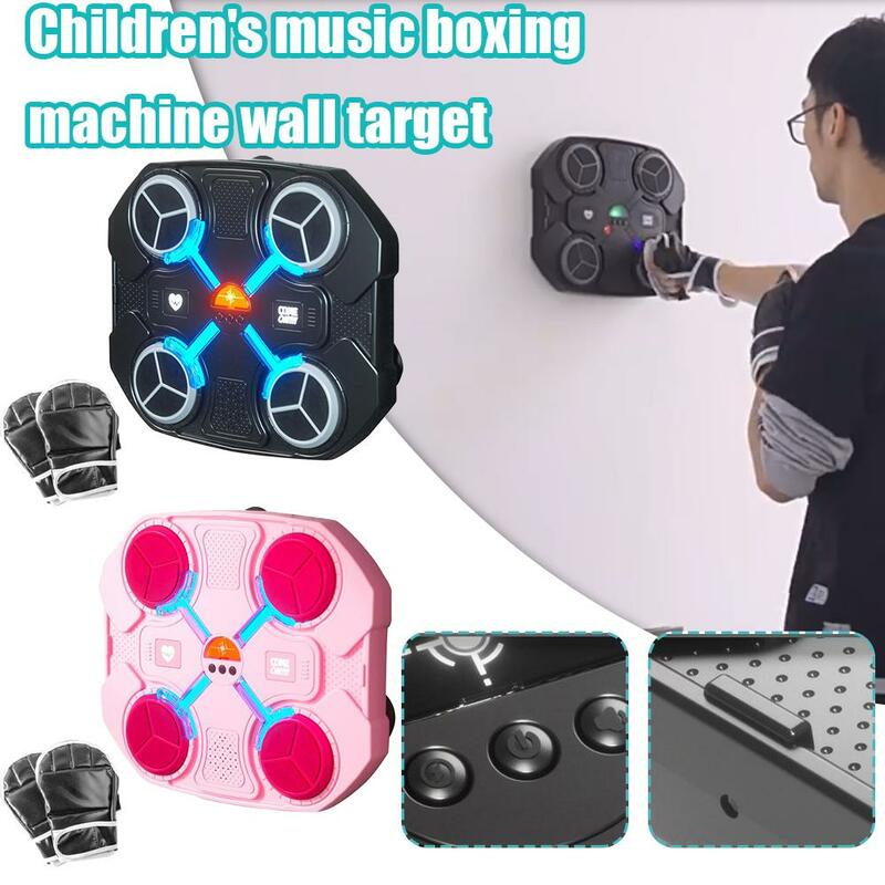 스마트 음악 복싱 기계 벽 타겟, 가정용 전자 반응 타겟 리듬 트레이너, 장갑 달린 어린이용 감압 장난감