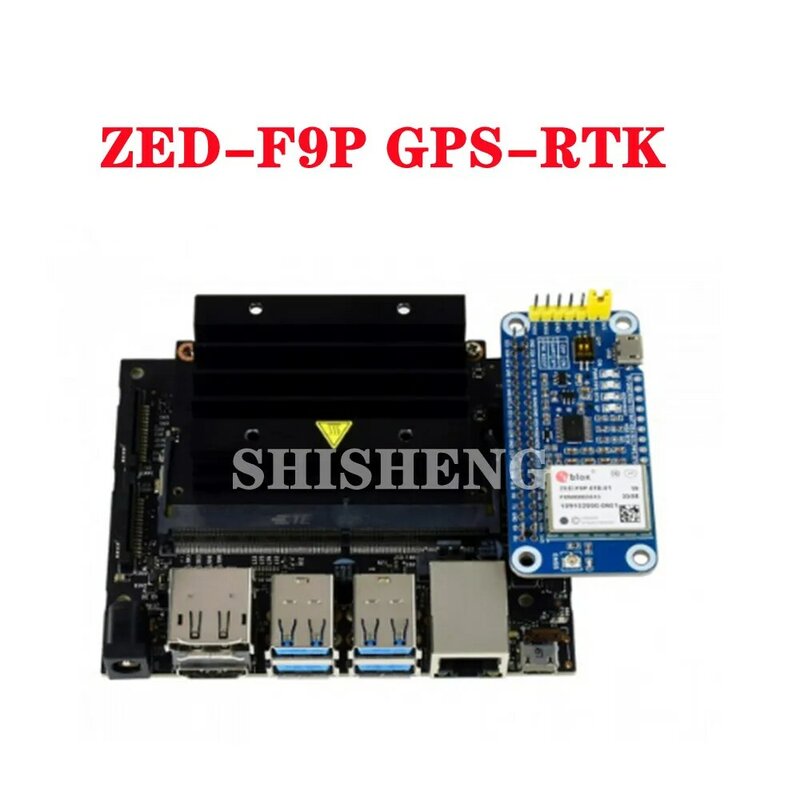 1PCS/LOT ZED-F9P GPS-RTK HAT for Raspberry Pi, Centimeter Level Accuracy  Multi-Band RTK Differential GPS Module