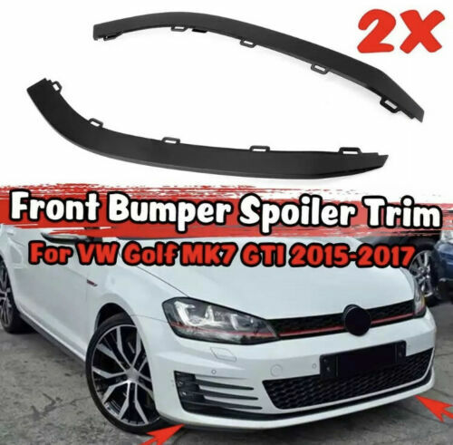 2PC Car Front Bumper Lip Air Deflector Valance Trim Lower Spoiler For VW For Golf MK7 GTI 2015-2017 5GG8059039B9 5GG8059049B9