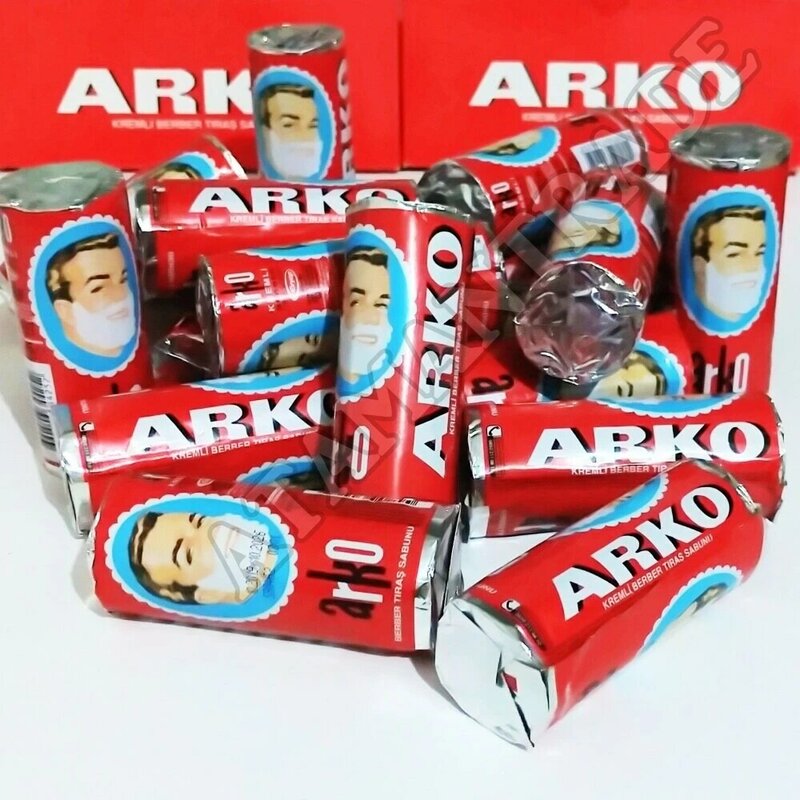 3x jabón de barra de afeitar Arko 75 g