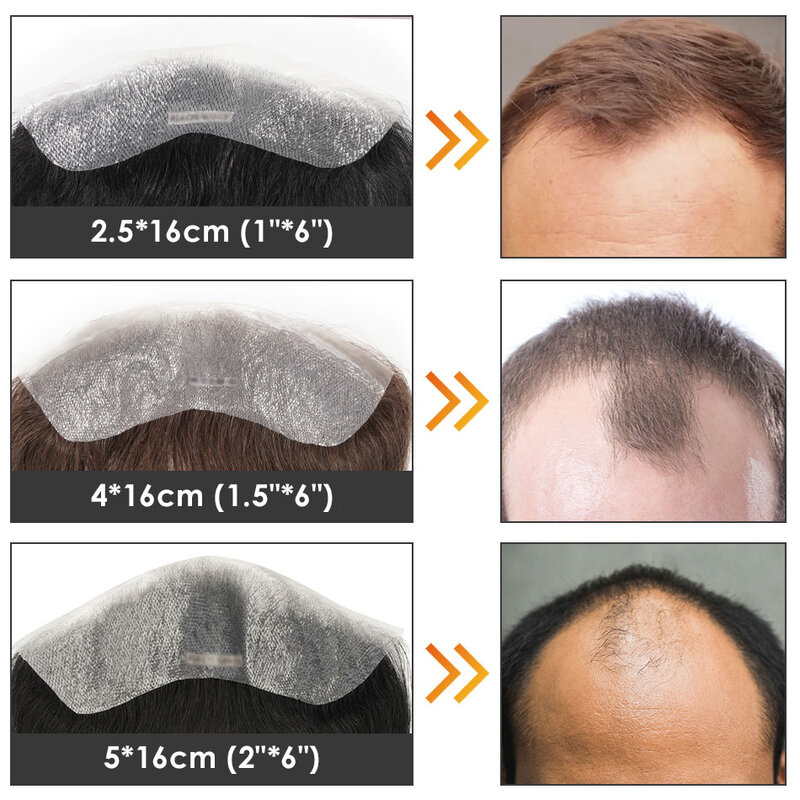 Perruque toupet pour homme, postiche naturel 100% cheveux humains, perruque frontale pour homme, postiche de cheveux pleine peau, livraison gratuite Zakya