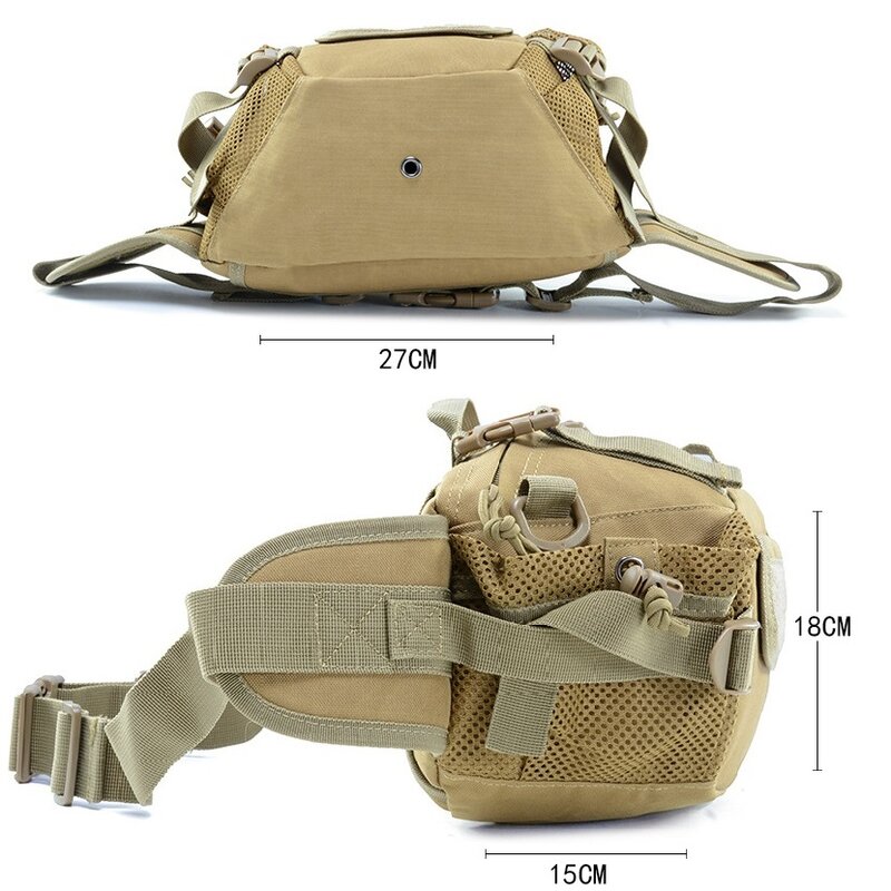 Nylon Waist Bag Unisex Adult Multi-pocket Bag