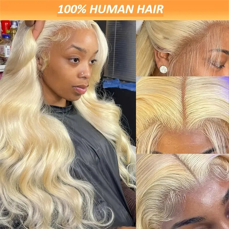 613 Blonde Body Wave perucas frontais de renda, peruca frontal de renda de cabelo humano 13x6 hd para a escolha da mulher, peruca sem cola cabelo humano pronto para usar