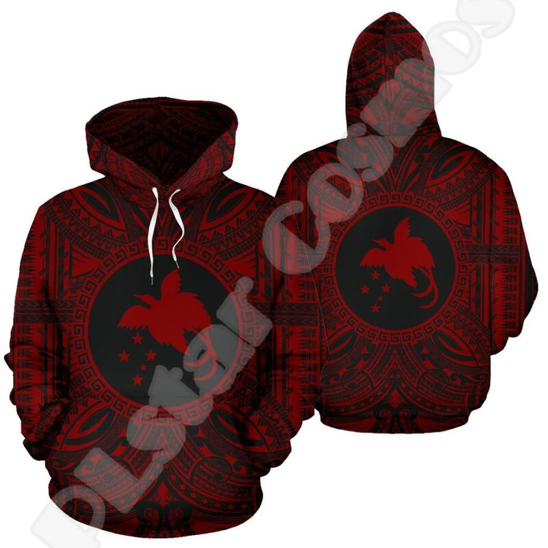 NewFashion jaket hoodie kasual, jaket Pullover Harajuku, jaket hoodie kasual, motif 3DPrint, tato Tribal budaya, Papua, bendera negara pulau, Retro, M44