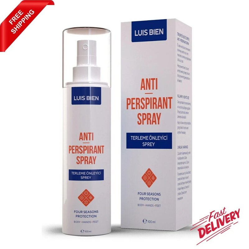 Spray antitraspirante 100 ml spray antitraspirante per mani, piedi, ascelle 100 ml previene