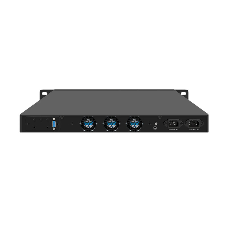 HUNSN 1U Cabinet Firewall Appliance 10GB, Intel N100/N200/I3 N305, RJ54k,4 x 2.5GbE LAN, 2SFP+ 82599es 10 Gigabit,GPIO,SIM Slot