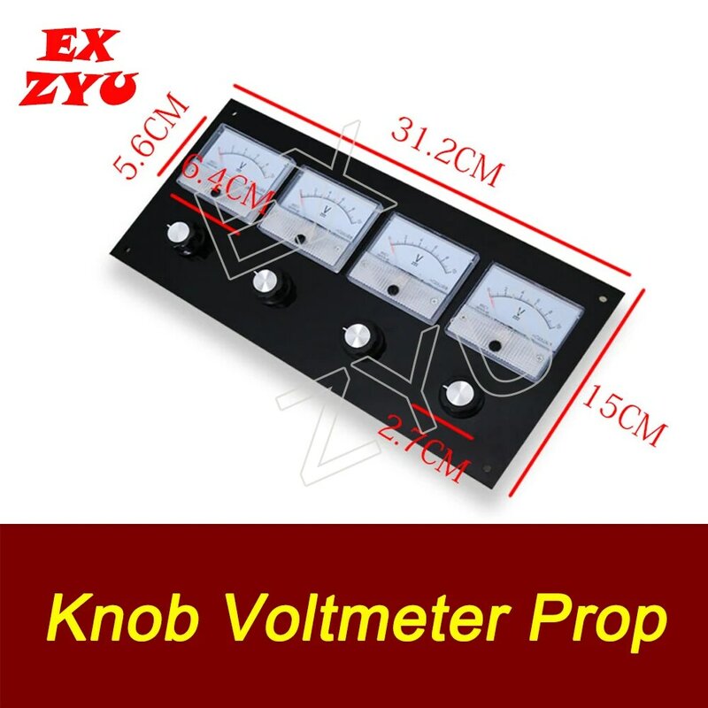 Tombol Voltmeter Prop Ruang pelarian Prop permainan kehidupan nyata putar kenop ke posisi tepat sakelar jogo de fuga EX ZYU