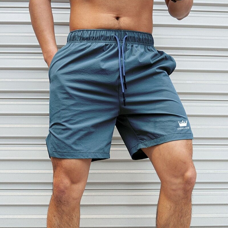 Oslen celana pendek pantai pria, bawahan tenis nilon cepat kering 2023 untuk Fitness lari luar ruangan