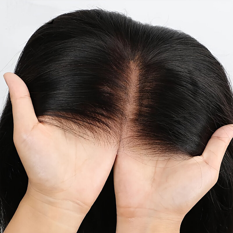 Use peruca Go-Glueless para mulheres, perucas retas brasileiras, cabelo humano Remy, parte T Lace Frontal, cabelo natural, venda, densidade de 180%
