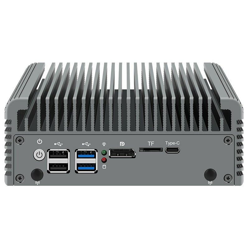 Proxmox-enrutador X4A Firewall de 12ª generación, Intel N100, Quad Core, 4xi226-V, 2,5G, DDR5, 2 x USB3.2, 4x USB2.0, 2 x NVMe, 2 x SATA, Mini PC sin ventilador