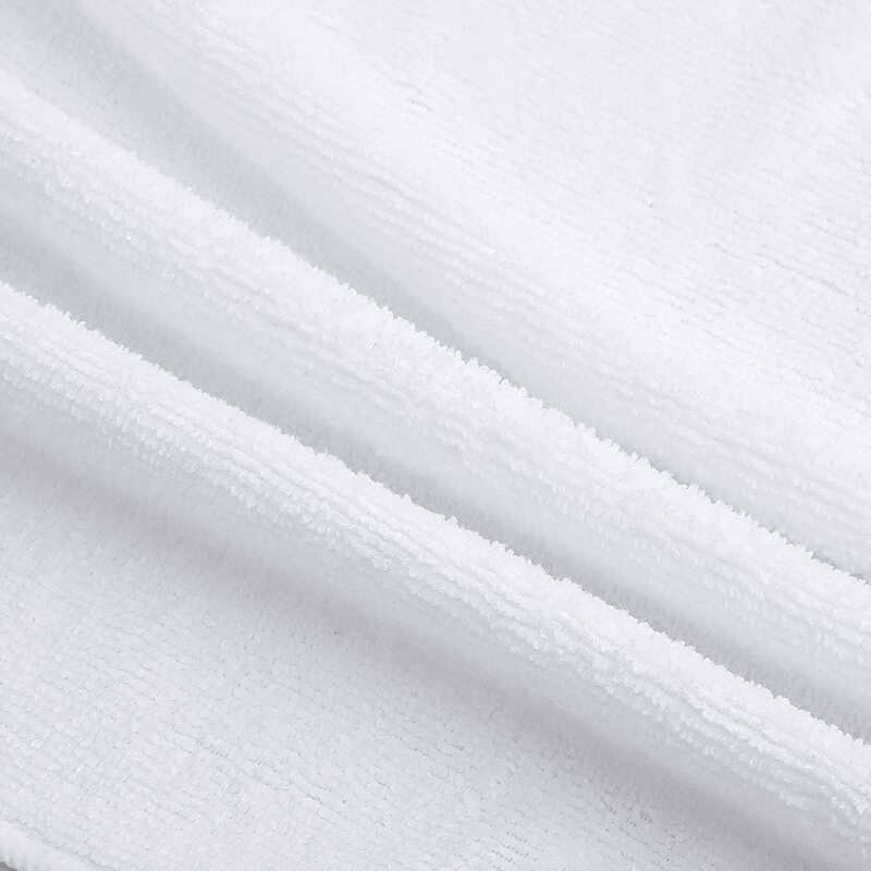 Wit 100% Katoen Medium Lichtgewicht Zeer Absorberend Badhanddoek Voor Thuis Hotel Zwembad Badkamer Spa Gym 27X55In 1 Pack