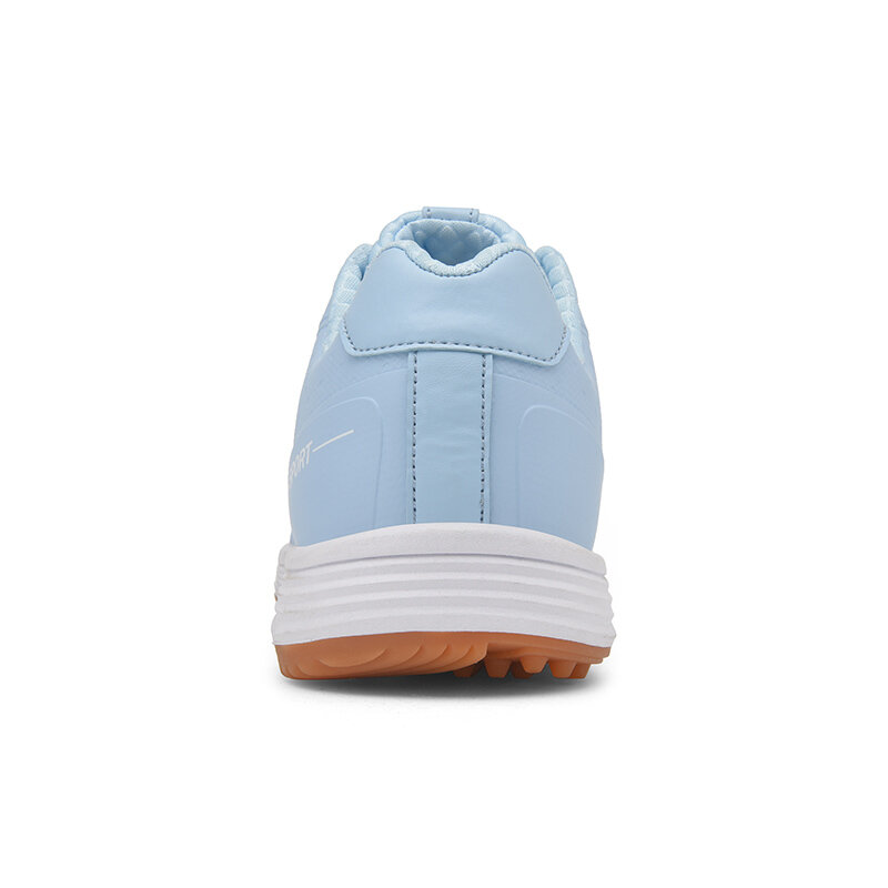 Zapatos de Golf de cuero impermeables para hombre y mujer, zapatillas de entrenamiento de Golf sin clavos, antideslizantes, con cordones, 2023