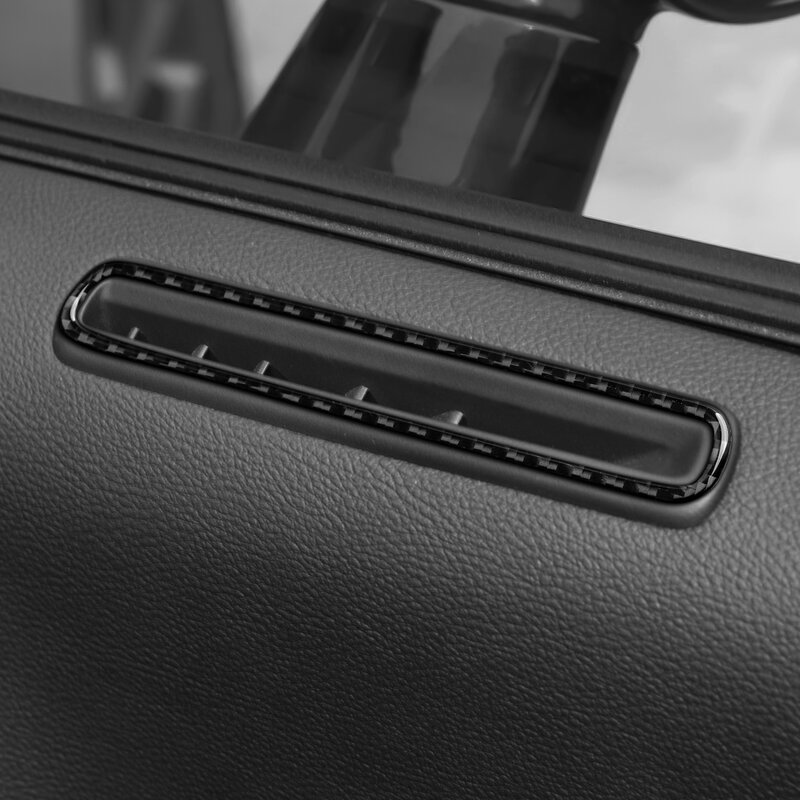 Defogger de fibra de carbono para puerta de coche, calcomanía embellecedora de ventilación de CA para Dodge Charger 2021-2011, accesorios interiores