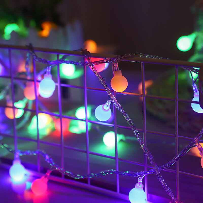 Outdoor LED Ball Fairy String Lights, USB, bateria, lâmpada para guirlanda, casamento, feriado, feriado, quarto, decorações de Natal, 10m