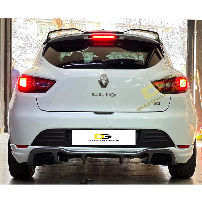 Renault Clio 4 2012 - 2019 styl RS tylny spojler dachowy surowe lub malowane wysokiej jakości ABS plastikowy zestaw Reno Trophy Clio