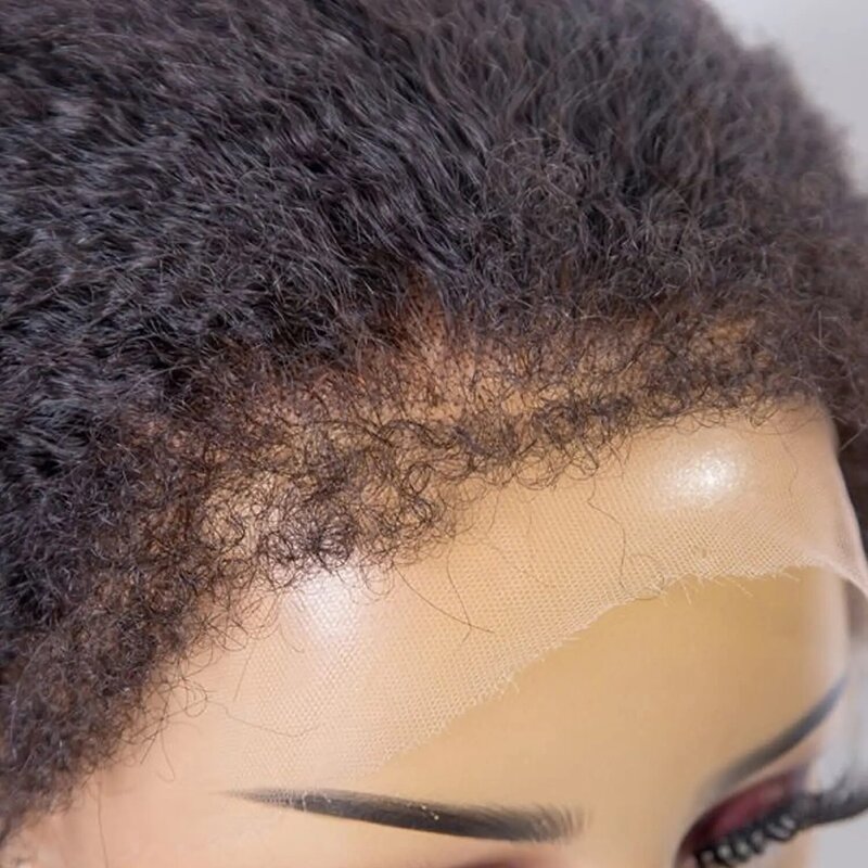 شعر مستعار كينكي بدانتيل أمامي مستقيم للنساء ، شعر بشري ، برازيلي ، بدون لاصق ، ياكي ، ملتف مسبقًا ، 13 × 4 ، 13 × 6 ، عالي الدقة