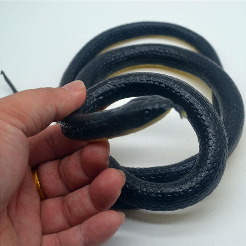 Tricky Scary Simulation Rubber 120CM Soft Rubber TPR Environmentally Friendly Material Props Simulation Fake Snake Horror Toy