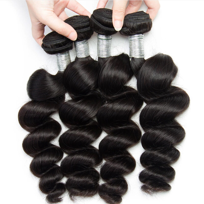 Wiązki falowanych peruwiańskich włosów splot 1/3/4 Lot Cheveux Humain 100% wiązki ludzkich włosów naturalne luźne włosy mocno falowane w stylu brazylijskim rozszerzenia