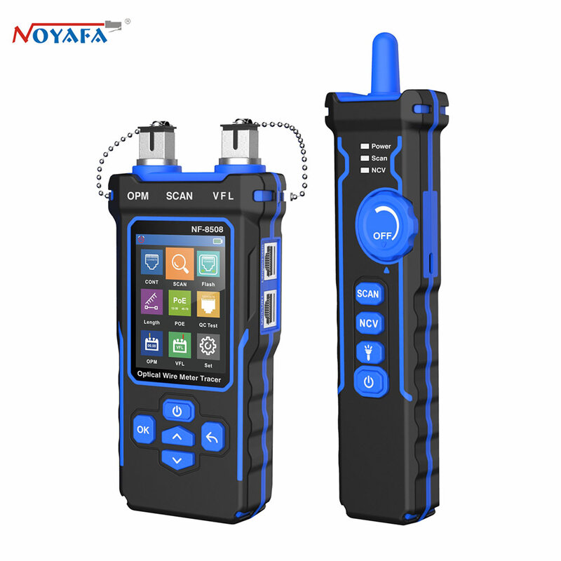 NOYAFA NF-8508 Network Cable Tester LCD Digital Rechargeable Network Line Finder Wire Tracker PoE Checker Optical Wire Meter