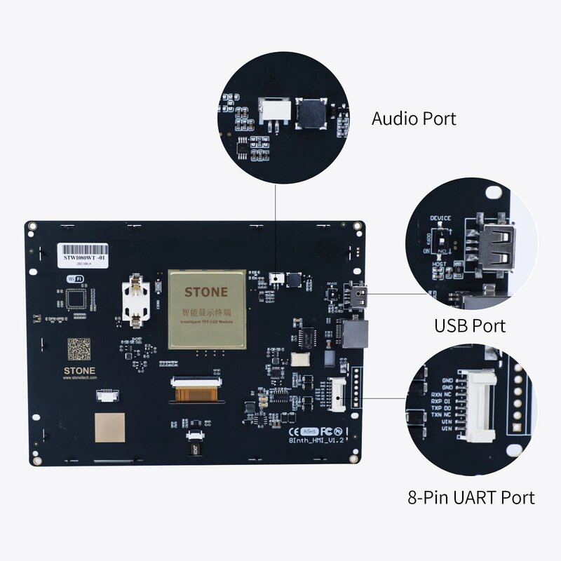 Pantalla LCD inteligente HMI TFT de 3,5 a 10,4 pulgadas con placa controladora y pantalla táctil para Arduino RPI ESP32 Raspberry Pi