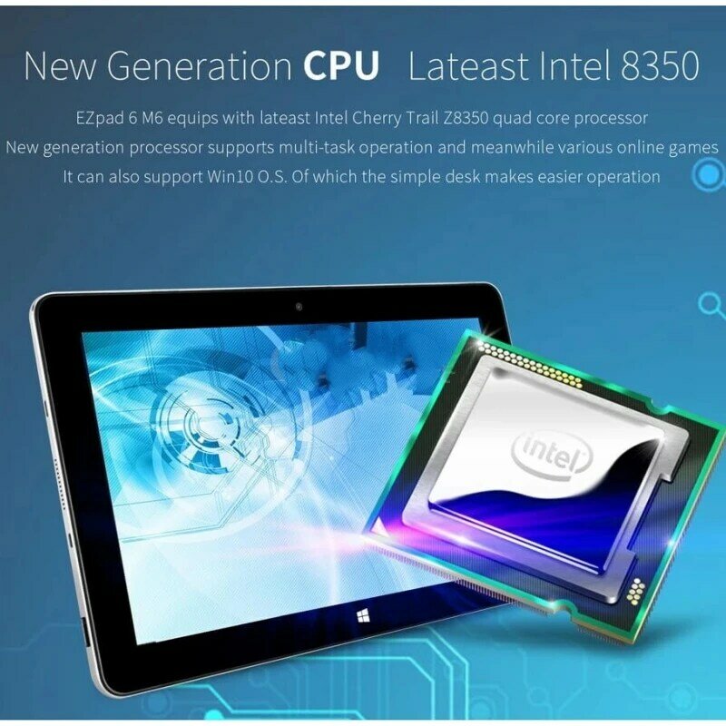 New 10.8 Inch Windows 10 Tablet 2GB RAM 32GB ROM 64-bit HDMI-Compatible 1366 x 768 IPS Micro USB 6000mAh Fast Charging Tablets