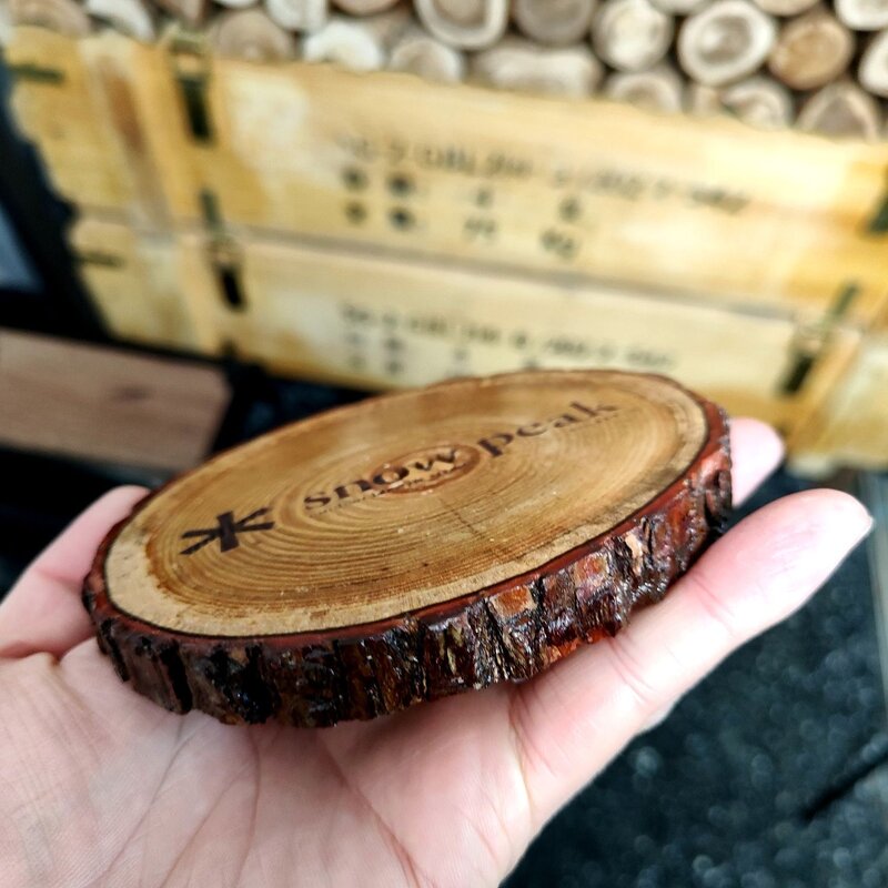 Outdoor camping camphor wood annual ring pieces solid wood coasters log bowl pads coaster base pot pads