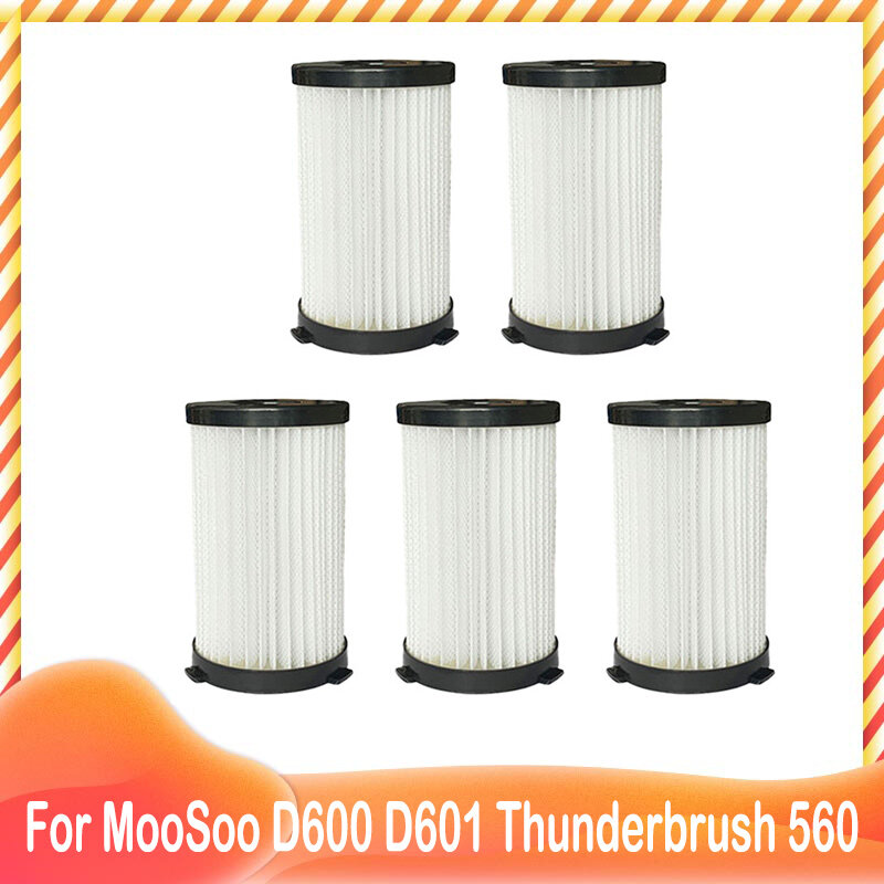 Washable Hepa Filter and Sponge Replacement Kit for MooSoo D600  D601 Thunderbrush 560 Corded Stick Vacuum Cleaner Spare Parts