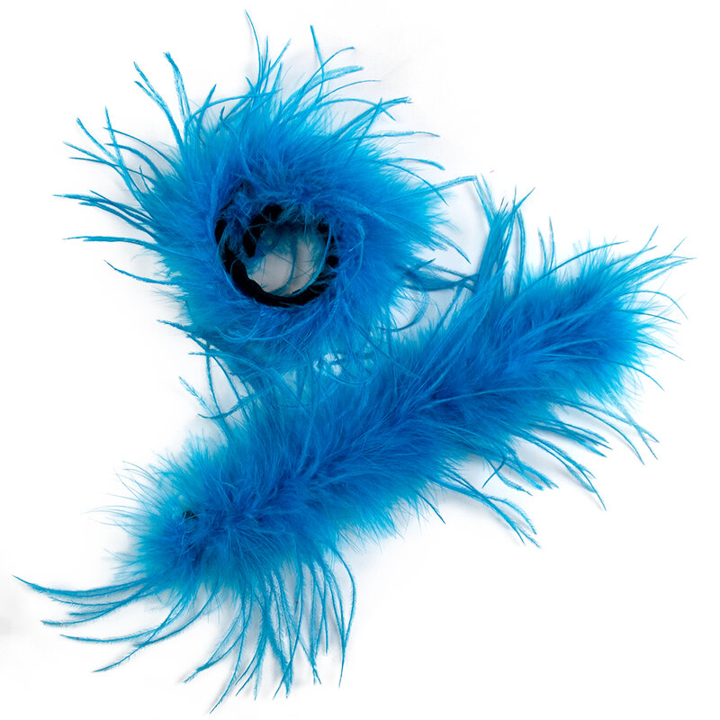 Lake Blue Ostrich Feathers Cuff snap on 1pair=2pcs Cuff Bracelets for Women Bracelet Wedding Feathers Feather Cuff Snap