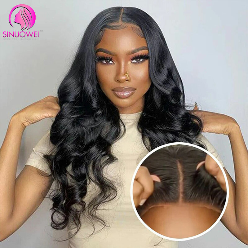 Glueless Wigs Human Hair Body Wave 13x4 Lace Front Wigs No Glue Pre Cut Pre Plucked HD Lace Frontal Wigs For Women  On sale