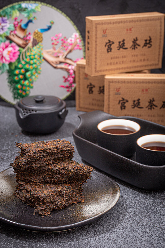 TOP Shu Puer Yunnan royal puerh czarna herbata Pu er cegła chińska herbata cegła 250g Xin Wen sheng zielona gaba mleko oolong stara herbata matcha herbata fabryka
