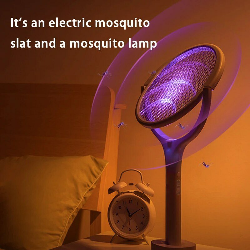 Elektryczna packa na komary bezprzewodowe przenośne urządzenie na komary USB z regulowanym kątem elektroniczny zabójca komarów domowego