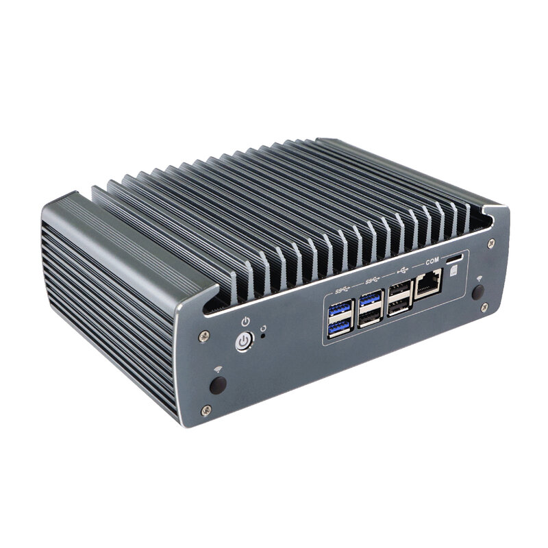 HUNSN-dispositivo Micro Firewall, Mini PC,RX10/RX10k,Intel Core I7 10810U, enrutador PC,6 x 2.5GbE I225-V B3,HD,DP,COM, ranura SIM, TPM2.0