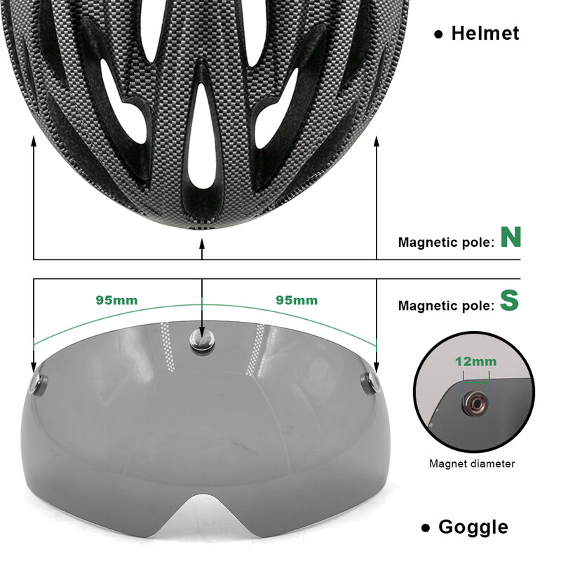 cycling helmet glasses visor lens tt mtb road bike aero helmet transparent gray yellow Colours lens anti uv goggles Accessories