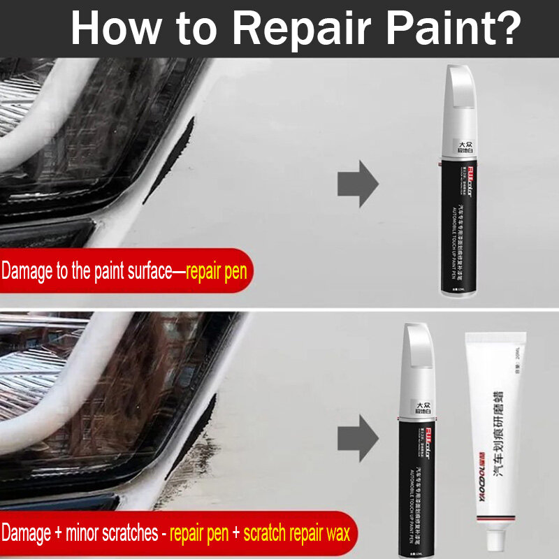 Pintura do carro Repair Pen para Tesla, Fixer Scratch Acessórios de Reparação, preto, branco, vermelho, azul, prata, Model 3, Highland Y, 2023, 2023