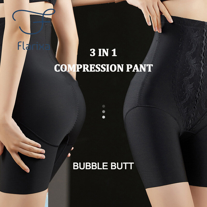 Flarixa Women High Waist Body Shaper Pant Waist Trainer Butt Lifter Slimming Underwear Seamless Flat Belly Panties Tummy Boxers
