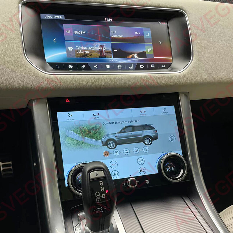 Android painel de rádio do carro ac para land rover range rover esporte 2013-2017 placa de ar condicionado lcd multimedia player
