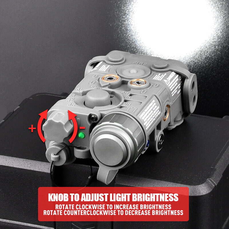 WADSN Chiến Thuật Ngõa Laser Đỏ Tầm Nhìn Hồng Ngoại Con Trỏ Nhấp Nháy Đèn LED Airsoft Đèn Pin PEQ15 Laser DBAL A2 Ngoài Trời Săn Bắn Đèn Pin