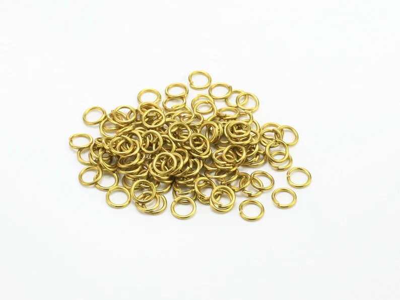 150 anéis de salto de bronze dos pces, anéis redondos do salto, 5x1mm 5x1.2mm 6x1mm 6x1.2mm 7x1mm 7x1.2mm, anéis abertos do salto, fazer jóias R1970