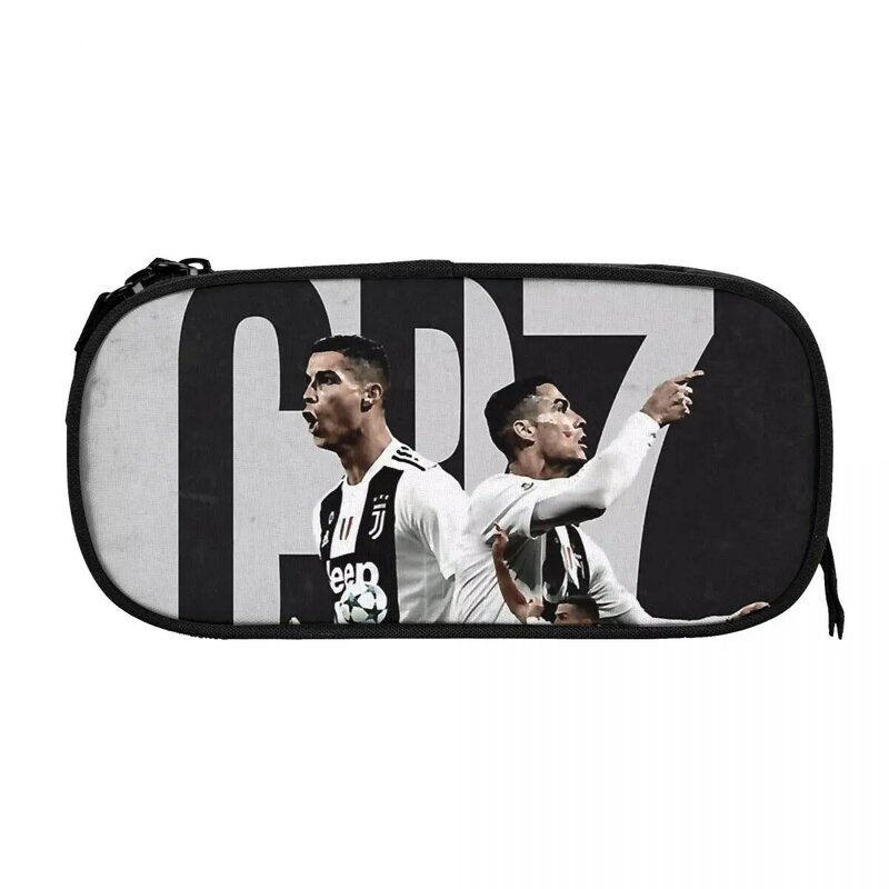 Ronaldo-estuche de fútbol de moda, caja de bolígrafos CR7, bolsa de almacenamiento grande para niñas, niños, estudiantes, estuches de cosméticos escolares
