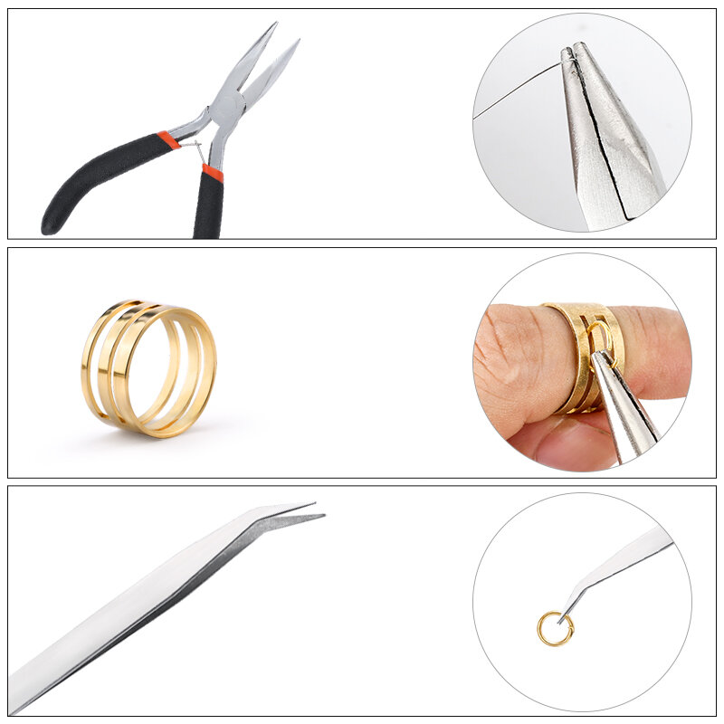 Alloy Accessories Jewelry Findings Set Earring Making Kit Lobster Clasp Open Jump Rings Repair Tools DIY Jewelry Making Supplies