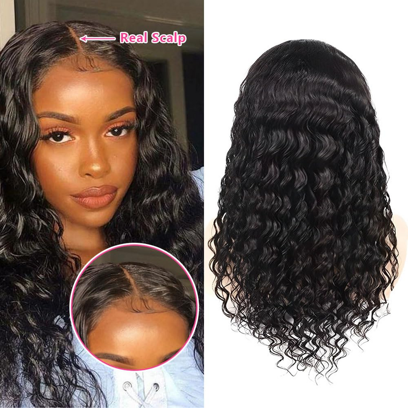 Kinky Curly Wig V Part Human Hair Wigs No Leave Out Glueless Brazilian Curly Human Hair Wigs For Women Natural Black 250 Density