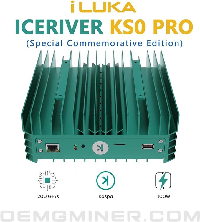 AM BUY 4 y GET 2, IceRiver KS0 Pro edición conmemorativa especial, 200Gh, 100w, Kas Miner, Kaspa Mining, Crypto Asic Miner Machi