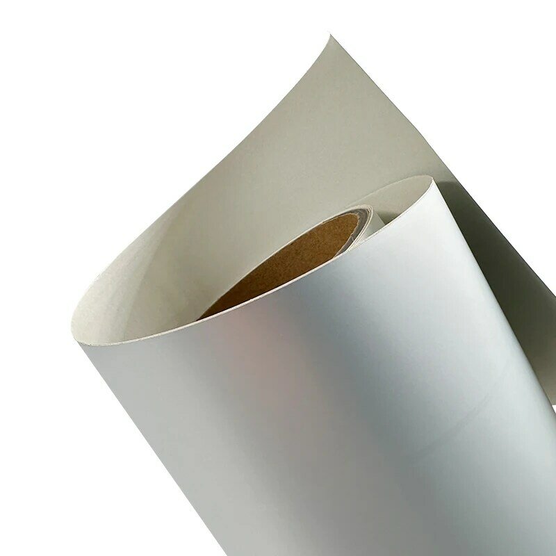 Nowość PET 7818EH mocniejsza samoprzylepna naklejka papierowy druk przezroczysta matowa srebrna folia