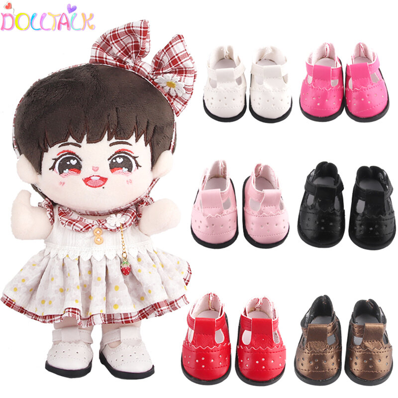 5 cm Panda Bow Leather Doll Shoes For Russia,Lesly,Lisa,Nancy Dolls Mini Doll Accessories Boots For American 14 Inch Girl Doll