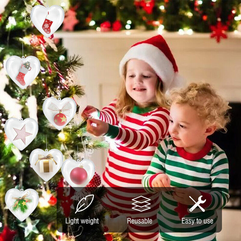5x boże narodzenie dekor w kształcie drzewa okrągłe bombki przyjęcie świąteczne do przywieszenia ozdoby dekoracje kule z nami